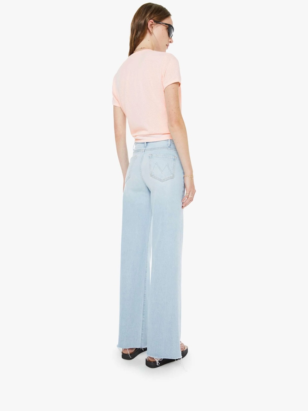 Mother Lil Husler Roller Skimp Fray Jeans in Bring The Cooler Size 27P NWT - Picture 2 of 14